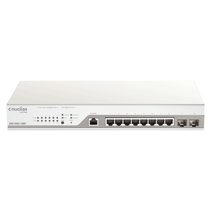 D-Link DBS-2000-10MP network switch Managed L2 Gigabit Ethernet (10/100/1000) Power over Ethernet (PoE) Gray